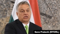 Hungarian Prime Minister Viktor Orban, speaking on July 24.