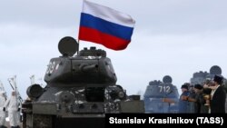 Танк Т-34, переданный России Лаосом, в Наро-Фоминске, Россия, 20 января 2019 года