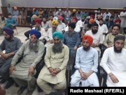 Sikh leaders attend a press conference in Peshawar. (file photo)