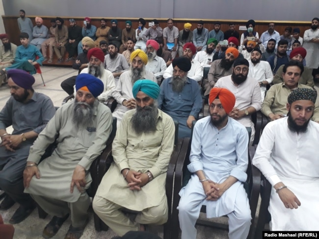 Sikh leaders attend a press conference in Peshawar. (file photo)