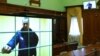 Ռուսաստան - Ընդդիմադիր Ալեքսեյ Նավալնին հեռավար մասնակցում է դատական նիստի, Մոսկվա, մայիս, 2022թ.