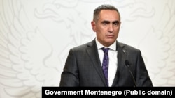 Ministar finansija Aleksandar Damjanović. Podgorica, 14. novembar 2022.
