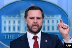 US Vice President JD Vance speaks to reporters at the White House on September 3.
