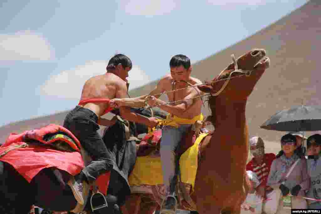 Traditional Kyrgyz horse games are the highlight of the festival.