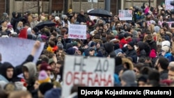 Ilustrataivna fotografija: protest studenata koji blokiraju fakultete, Beograd, 25. decembar 2024. 