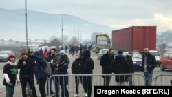 Blokada graničnog prelaza Trbušnica kod Loznice
