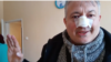 Anti-vax crusader Ventsislav Angelov (aka Chicago) after the violent incident at a doctor's office in the Bulgarian village of Novo Selo on January 17. 