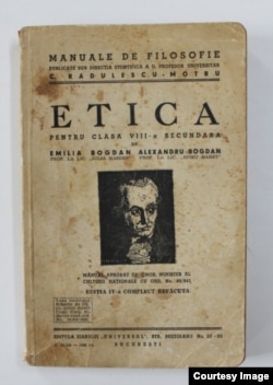 În 1941, elevii din România aveau Manual de Etică pentru clasa a 8-a secundară