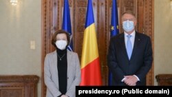 Ministrul francez al Apărării, Florence Parly, și președintele României, Klaus Iohannis