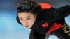Шыңжаң қазағы Ақнар Адаққызы Қытай құрамасы сапында Пекин олимпиадасына қатысып жатыр. 7 ақпан 2022 жыл. 