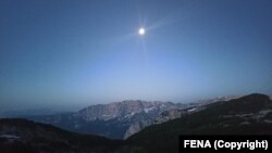 Bosnia and Herzegovina -- Bosnian Mountain Čvrsnica (mountains, mountaineering, mountaineer, nature, sky, hike, hiker, hikers) in Herzegovina, January 30, 2022.