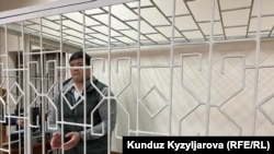 Sanjar Saparbekov in a Bishkek courtroom earlier this year. 