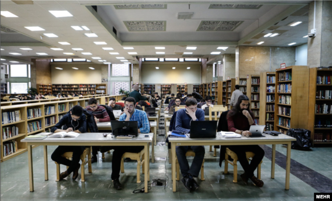 Students in the central library of the University of Tehran. Prominent journalist Abbas Abdi said Iranian authorities were firing academics to rid educational facilities of their views. But he said such moves were likely to backfire.