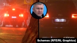 Олексій Сухачов сідає в елітний позашляховик на номерах прикриття, куплений за держкошт