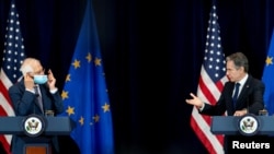 ԱՄՆ և ԵՄ արտաքին քաղաքականության պատասխանատուներ Էնթոնի Բլինքենի և Ժոզեպ Բորելի համատեղ ասուլիսը Վաշինգտոնում, 7-ը փետրվարի, 2022թ․