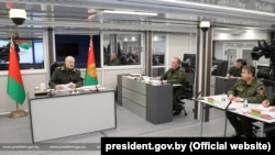 Олександр Лукашенко пілд час наради з військовими, Брестська область, 21 січня 2022 року