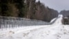 Забор на границе Польши и Беларуси