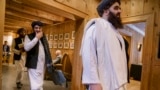 Taliban representatives led by its foreign minister, Amir Khan Muttaqi, arrive for a meeting with Norwegian officials in Oslo in January.