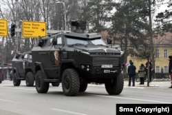 Oklopno vozilo Despot na ulicama Banje Luke, na neustavni Dan Republike Srpske, 9. januar, 2022