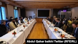 Pamje e takimit në Olso mes delegacionit taliban dhe zyrtarëve të Perëndimit. Janar 2022.