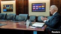 80-хвилинна онлайн-розмова президента США Джо Байдена з європейськими лідерами відбулася 24 січня