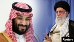 شاهزاده محمد بن سلمان ولیعهد عربستان سعودی و رهبر ایران علی خامنه ای، سپتامبر ۲۰۱۹