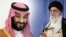 cover image - video -Saudi Arabia's Crown Prince Mohammed Bin Salman and Iranian leader Ali Khameni, composite photo, Balkan service, September, 2019. 