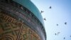 Купол мечети Кок-Гумбаз в Шахрисабзе, Узбекистан/ Mosque Kok-Gumbaz in Shahrisabz, Uzbekistan