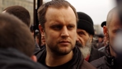 Павел Губарев во время "Русской весны" в Донецке, 5 марта 2014 года