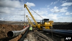 Gradilište gasovoda Bugarska-Srbija, u blizini Kostinbroda, 1. februar 2023. 