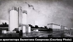 Один из первых вариантов элеватора в Самаре. Фото из семейного архива архитектора Валентина Смирнова