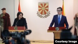 Претседателот Стево Пендаровски се сретна со неговата унгарска колешка Каталин Новак во Скопје