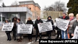 Predstavnici udruženja ispred Suda i Tužilaštva Bosne i Hercegovine, Sarajevo, 8. februar 2023.