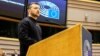 Ukrainian President Volodymyr Zelenskiy addresses the European Parliament in Brussels on February 9.