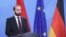 Germany - Armenian Foreign Minister Ararat Mirzoyan speaks during a joint news conference with his German counterpart Annalena Baerbock, February 7, 2023.