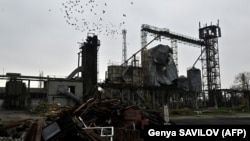 Зерносховищем, зруйноване після ракетного обстрілу міста Очаків (Миколаївська область)10 грудня 2022 року