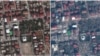На кадрах аэрофотосъемки видно как выглядел турецкий город Ислахия 4 октября 2022 года (слева) и 7 февраля 2023 года.