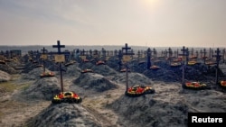 Цвинтар із могилами «вагнерівців» у Краснодарському краї Росії