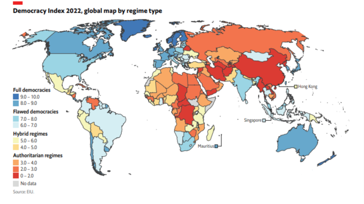 Belarus was among the outsiders in the ranking of democracy according ...