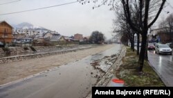 Reka Raška u Novom Pazaru povukla se u korito nakon poplave, 20. januar 2023.
