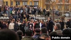 Nagorno-Karabakh - Ruben Vardanyan meets with residents of Stepanakert, January 24, 2023.