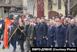 Delegacija VMRO-DPMNE u blizini goba Goce Delčeva, 4. februar 2023. Skoplje