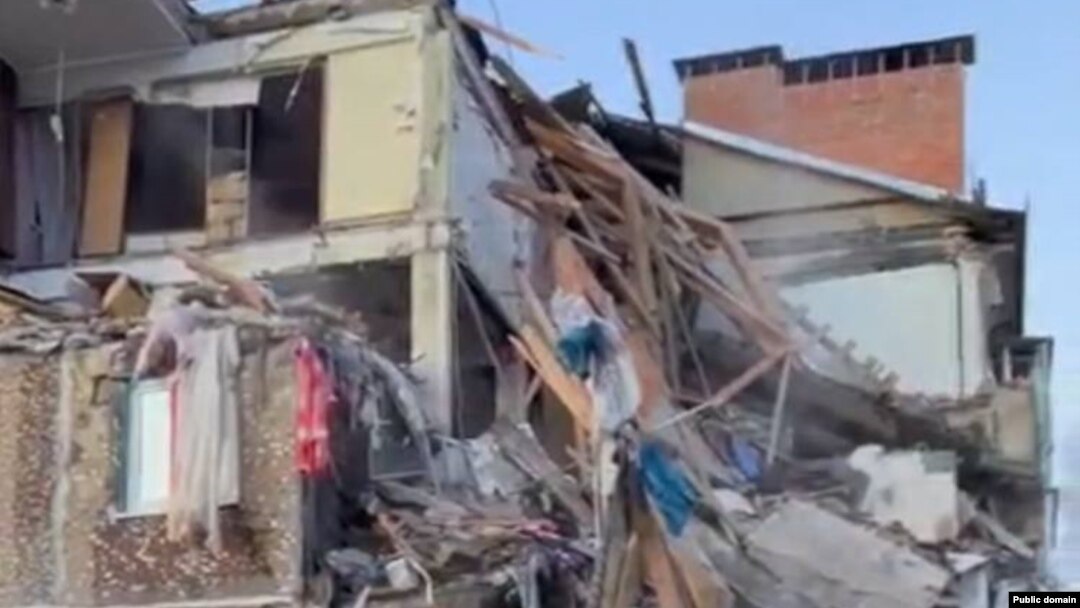According to authorities, the explosion was caused by a gas leak and destroyed three levels of a five-story building.