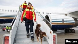 Specijalne jedinice za pomoć u katastrofama iz Nemačke stigle na aerodromu u Gaziantepu, Turska, 7. februar