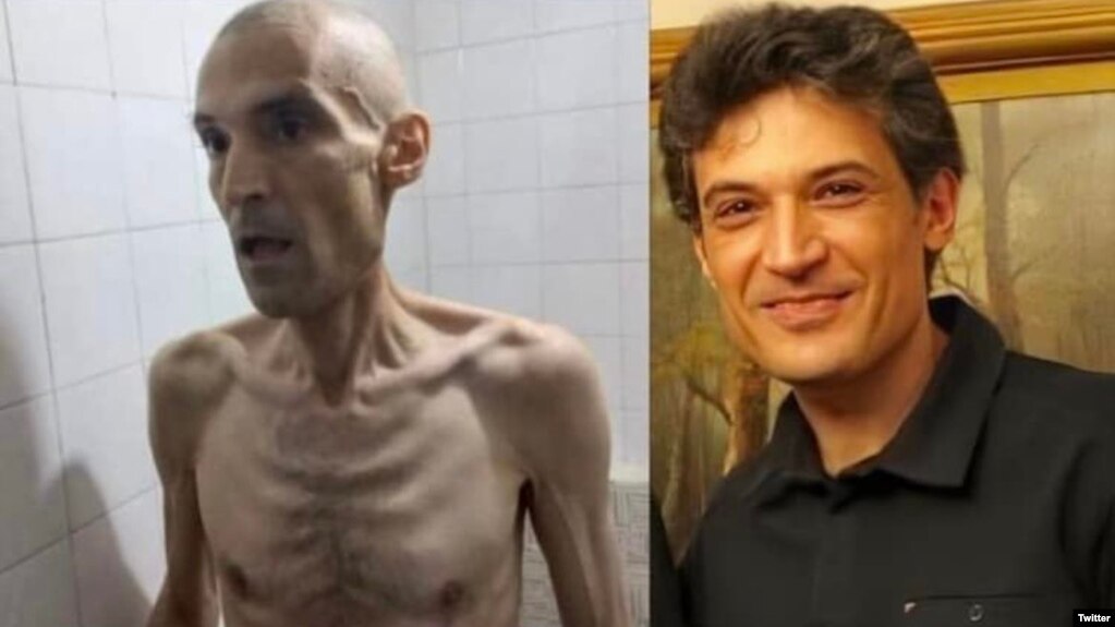 فرهاد میثمی قبل و پس از اعتصاب غذا
