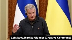 Predsjednik Finske Sauli Niinisto tokom posjete Ukrajini. Kijev, 24. januar 2023.