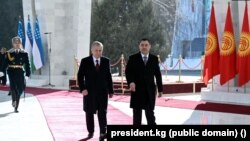 O‘zbekiston va Qirg‘iziston prezidentlari Shavkat Mirziyoyev va Sadir Japarov. Bishkek, yanvar, 2023