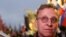 Иван Охлобыстин "Гойда-а!" деп өзү чакырык салган жана баскынчыл согушка үндөгөн жыйында. Кызыл Аянт, Маскөө. 30.9.2022.