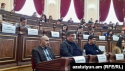 Armenia - A session of the municipal council of Gyumri, February 6, ,2023.