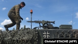 Training of the Ukrainian military at the Grafenwehr base in the German state of Bavaria (illustrative photo)